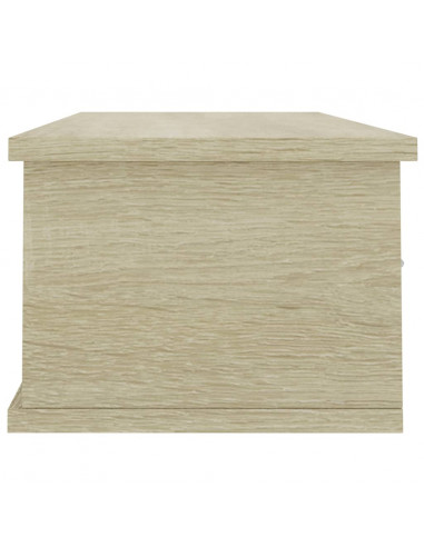 Scaffale Cassetti Parete Rovere Sonoma 88x26x18,5cm Multistrato