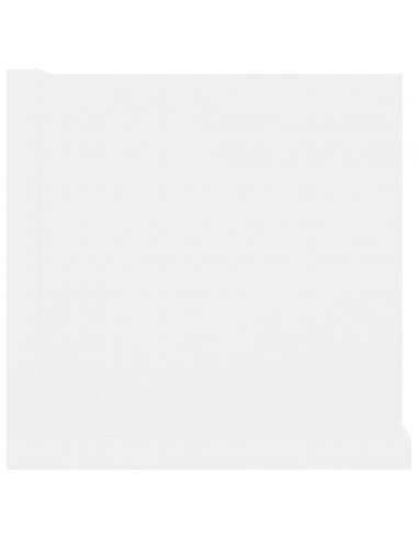 Scaffale Porta CD a Parete Bianco 100x18x18 cm in Multistrato