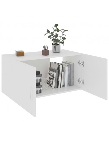 Armadietto da Parete Bianco 80x39x40 cm in Legno Multistrato