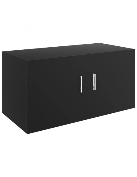 Armadietto da Parete Nero 80x39x40 cm in Legno Multistrato