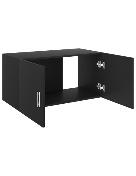 Armadietto da Parete Nero 80x39x40 cm in Legno Multistrato