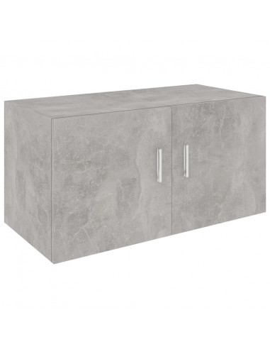 Armadietto Parete Grigio Cemento 80x39x40 cm Legno Multistrato