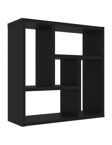 Scaffale a Parete Nero 45,1x16x45,1 cm in Legno Multistrato