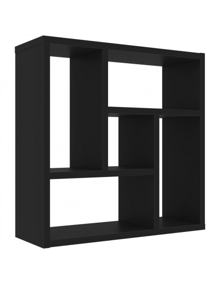 Scaffale a Parete Nero 45,1x16x45,1 cm in Legno Multistrato