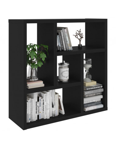 Scaffale a Parete Nero 45,1x16x45,1 cm in Legno Multistrato