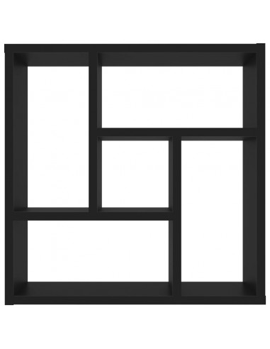 Scaffale a Parete Nero 45,1x16x45,1 cm in Legno Multistrato