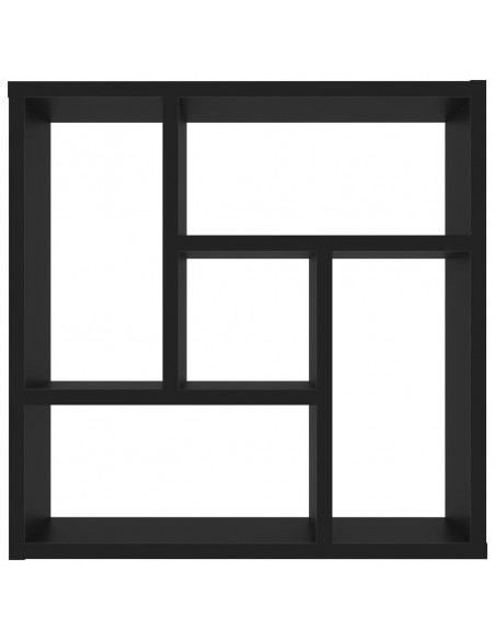 Scaffale a Parete Nero 45,1x16x45,1 cm in Legno Multistrato