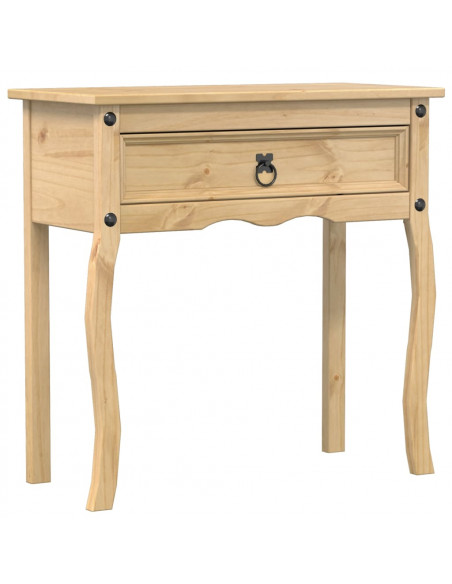 Tavolino Consolle Corona 73x35x73 cm in Legno Massello di Pino