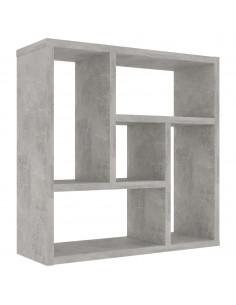 Scaffale a Parete Grigio Cemento 45,1x16x45,1 Legno Multistrato 2