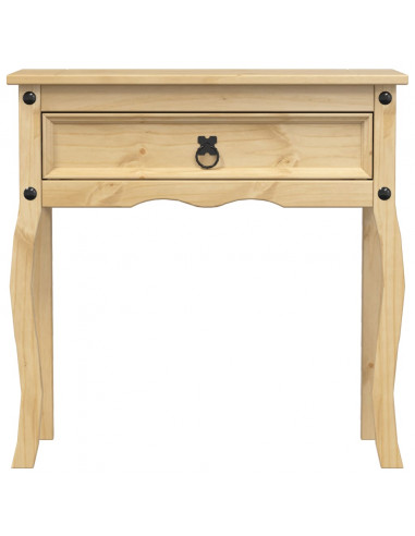 Tavolino Consolle Corona 73x35x73 cm in Legno Massello di Pino