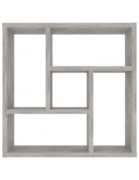 Scaffale a Parete Grigio Cemento 45,1x16x45,1 Legno Multistrato