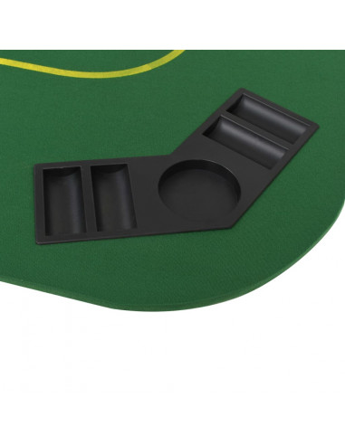 Tavolo da Poker Pieghevole in 4 8 Giocatori Rettangolare Verde