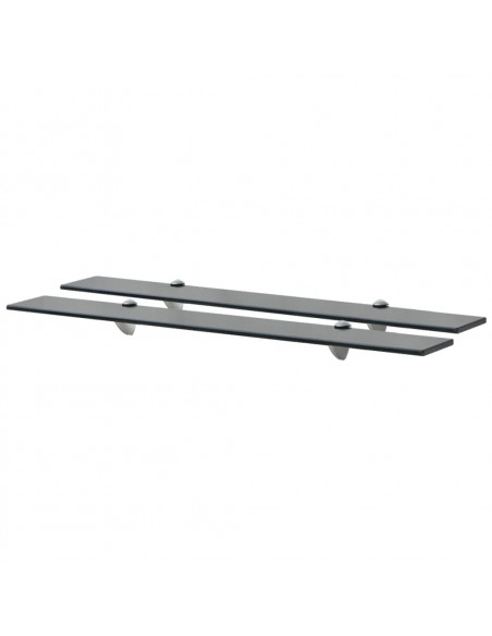 Mensole Galleggianti 2 pz in Vetro 80x10 cm 8 mm