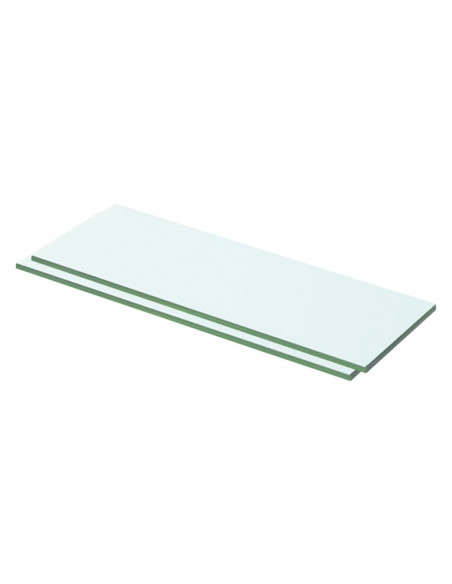 Mensole in Vetro Trasparente 2 pz 50x12 cm