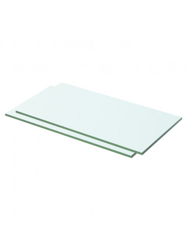 Mensole in Vetro Trasparente 2 pz 50x20 cm
