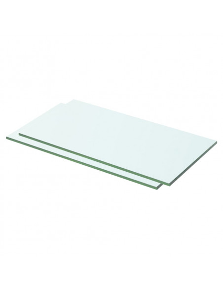 Mensole in Vetro Trasparente 2 pz 50x20 cm