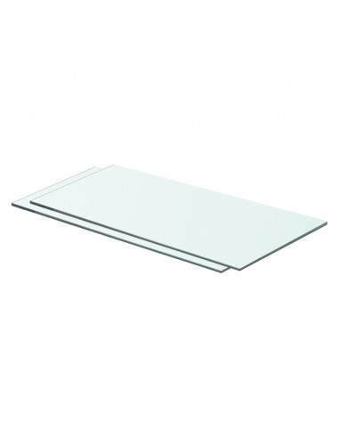 Mensole in Vetro Trasparente 2 pz 60x25 cm
