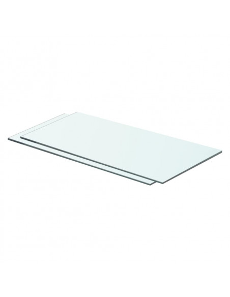Mensole in Vetro Trasparente 2 pz 60x25 cm