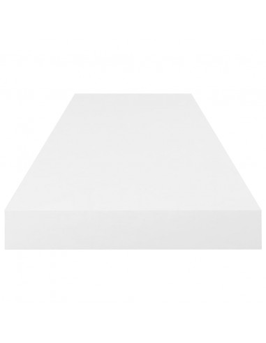 Scaffale a Parete Bianco Lucido 80x23,5x3,8 cm in MDF