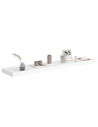 Scaffale a Parete Bianco 120x23,5x3,8 cm in MDF