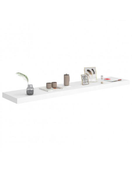 Scaffale a Parete Bianco 120x23,5x3,8 cm in MDF