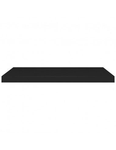 Scaffale a Parete Nero 80x23,5x3,8 cm in MDF