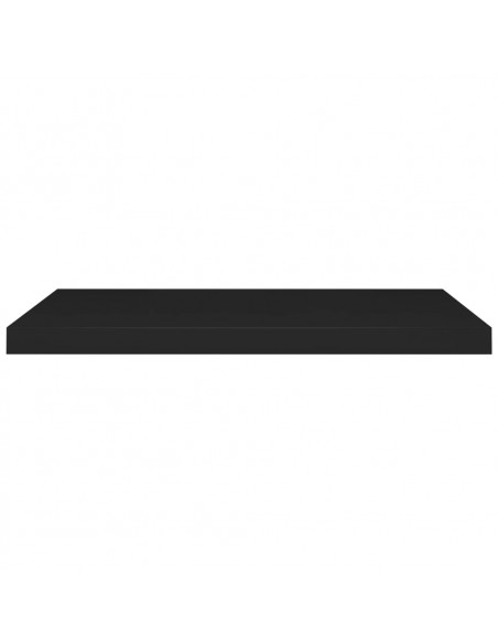 Scaffali a Parete 2 pz Neri 80x23,5x3,8 cm in MDF