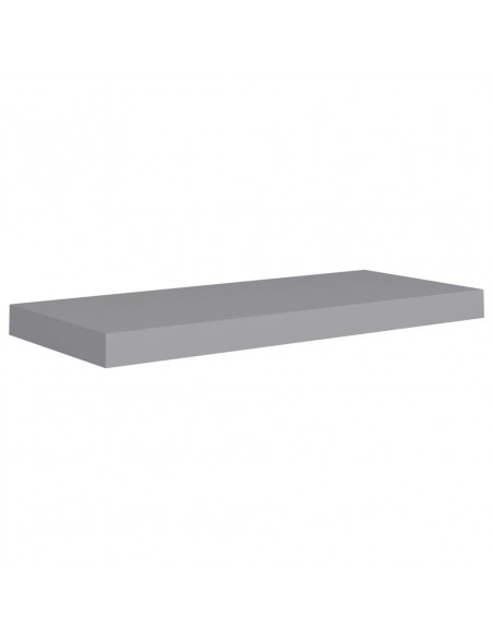 Scaffali a Parete 2 pz Grigi 60x23,5x3,8 cm in MDF