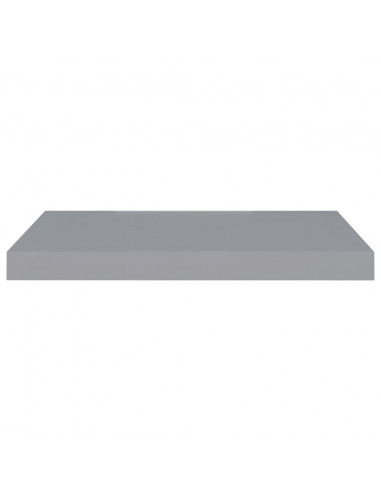 Scaffali a Parete 2 pz Grigi 60x23,5x3,8 cm in MDF