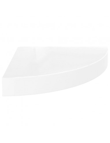 Scaffali Angolari a Parete 4 pz Bianco Lucido 25x25x3,8 cm MDF