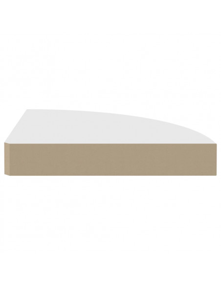 Scaffali Angolari a Parete 4 pz Bianchi 25x25x3,8 cm in MDF