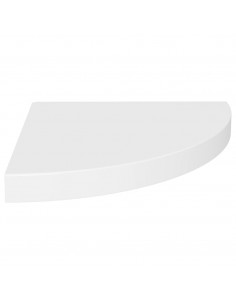 Scaffale Angolare a Parete Bianco 35x35x3,8 cm in MDF 2