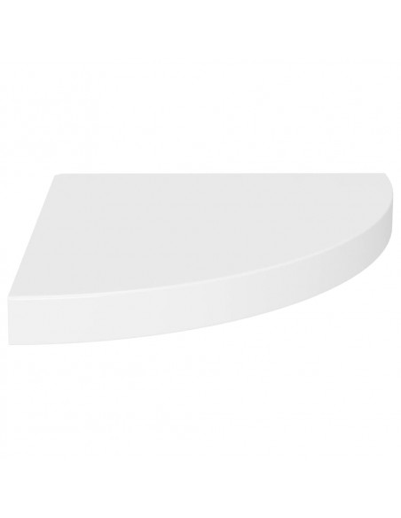 Scaffale Angolare a Parete Bianco 35x35x3,8 cm in MDF