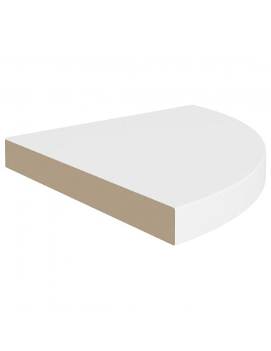 Scaffali Angolari a Parete 4 pz Bianchi 35x35x3,8 cm in MDF