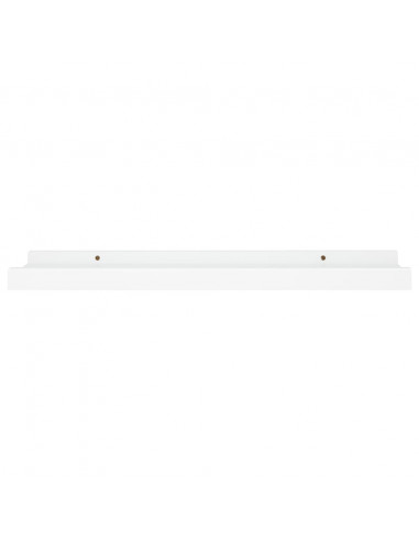 Mensole con Sporgenza 2 pz Bianche 40x9x3 cm MDF