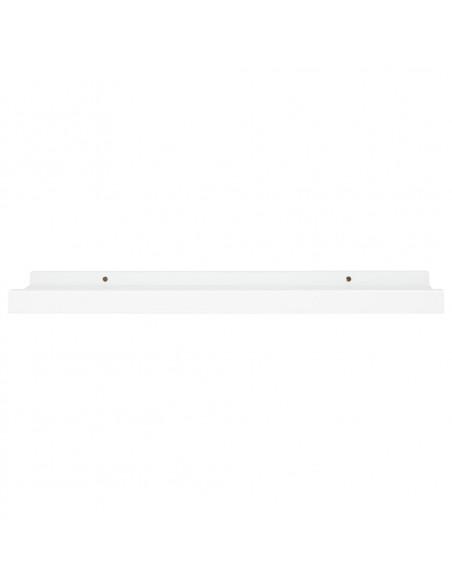 Mensole con Sporgenza 2 pz Bianche 40x9x3 cm MDF