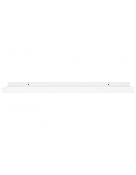 Mensole con Sporgenza 2 pz Bianche 60x9x3 cm MDF