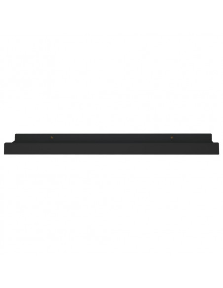 Mensole con Sporgenza 2 pz Nere 40x9x3 cm MDF