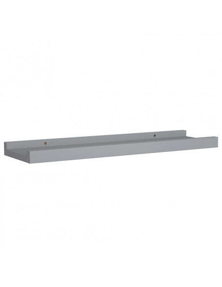 Mensole Loggia per Foto 2 pz Grigie 40x9x3 cm in MDF