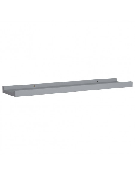 Mensole Loggia per Foto 2 pz Grigie 60x9x3 cm in MDF