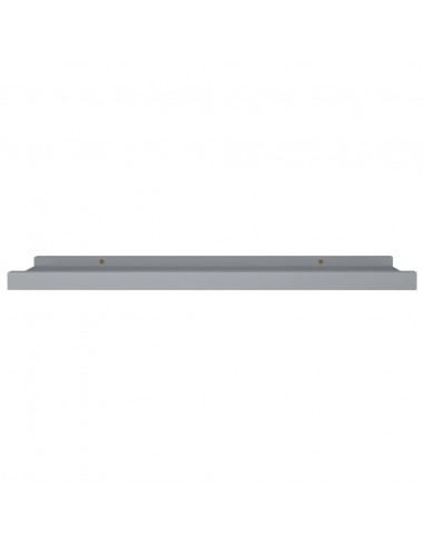 Mensole Loggia per Foto 2 pz Grigie 60x9x3 cm in MDF