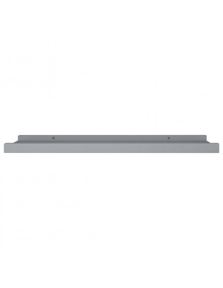 Mensole Loggia per Foto 2 pz Grigie 60x9x3 cm in MDF