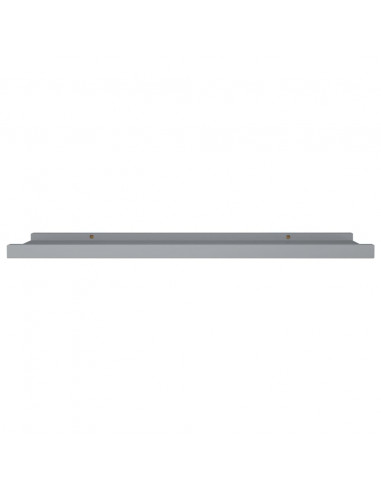 Mensole Loggia per Foto 2 pz Grigie 80x9x3 cm in MDF