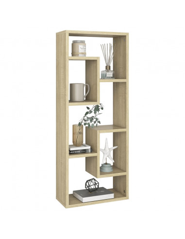 Scaffale a Parete Rovere Sonoma 36x16x90 cm Legno Multistrato