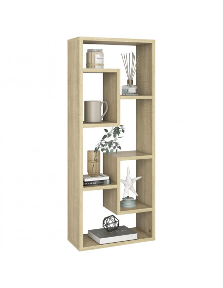 Scaffale a Parete Rovere Sonoma 36x16x90 cm Legno Multistrato