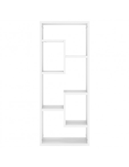 Scaffale a Parete Bianco 36x16x90 cm in Legno Multistrato