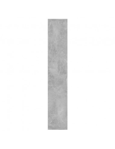 Scaffale a Parete Grigio Cemento 36x16x90 cm Legno Multistrato