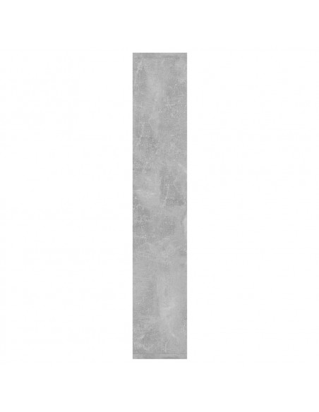 Scaffale a Parete Grigio Cemento 36x16x90 cm Legno Multistrato