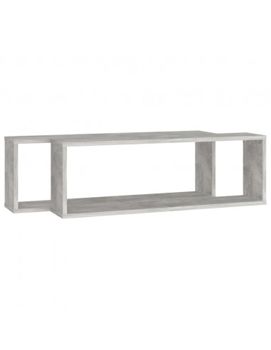Mensole Parete Cubo 2pz Grigio Cemento 80x15x26,5cm Multistrato