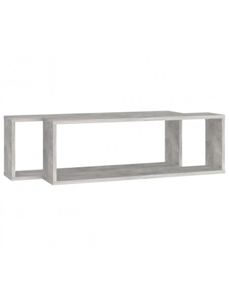 Mensole Parete Cubo 2pz Grigio Cemento 80x15x26,5cm Multistrato